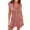 Pink, variant on aidice Rompers for Women Summer V Neck Button Cap Sleeve Ruched Loose High Waisted Shorts Jumpsuits
