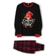 thumbnail image 2 of Pijama navideño para padres e hijos, conjunto de pantalón y camiseta de manga larga con estampado de letras para niño/niña, papá/mamá / Mono, 2 of 6