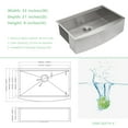 thumbnail image 4 of 33inch Apron Workstation Farmhouse Kitchen sink,right angle, 4 of 6