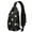 Halloween Cute Pumpkins, variant on Sling Backpack,Halloween Cute Icons on Pink Pattern Crossbody Bag with Water Bottle Holder,Waterproof Sling Bag for Men/Women with Chest Phone Holder for Hiking,Travel