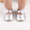 thumbnail image 3 of Emy Dola 2-Pairs Infant Baby Girls Soft Sole Ribbon Tulle Bowknot Princess Wedding Dress Flats Prewalker Newborn Light Baby Sneaker Shoes 0-12M, 3 of 8