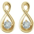 thumbnail image 2 of 14K Yellow Gold 1/5 Ctw Diamond Infinity-Inspired Earrings Fashion Finished (Pair), 2 of 2