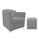 thumbnail image 1 of Set de puff y sillón Tilla - Gris oscuro WEIK Tilla, 1 of 5