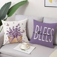 thumbnail image 4 of Lavender Floral Throw Pillow Covers 18 x 18 Set of 4 Home Sweet Home Bless This Home Purple Spring Summer Decorative Cushion Cases for Sofa Couch Living Room Outdoor Home Decor, 4 of 5