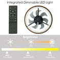 thumbnail image 5 of Rennnsan 20 in. Modern Circle Wheel Color-Changing Integrated LED Semi-Flush Mount Fandelier w/ Remote Control - 19.6 in. W x 7.6 in. H, 5 of 5
