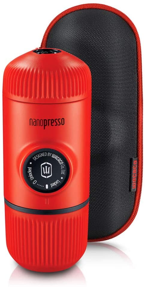WACACO Nanopresso Portable Espresso Maker bundled with Protective Case,  Upgrade Version of Minipresso, 18 Bar Pressure, Portable Travel Coffee  Maker,
