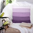 thumbnail image 4 of Purple Ombre Throw Pillow Covers, Soft Pillowcases with Invisible Zipper, Farmhouse Vintage Wooden Striped Decorative Square Pillow Cushion Covers for Living Room Couch Sofa Bed 20x20 Inches, 4 of 8