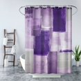 thumbnail image 1 of SHAR 180*180CM Waterproof Shower Curtain with Hooks (Purple Patchwork), High Quality, Mildew Resistant, Easy to Clean, Beautifully Printed, 1 of 5