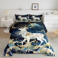 thumbnail image 3 of YST Boho Deer Moose Bedding, 7-Piece, Ocean Wave Theme, Twin Size, 3 of 6