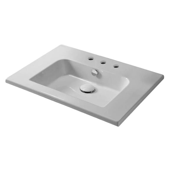 Nameeks Scarabeo 5210-Three Hole Etra 24-3/16" Rectangular Ceramic Wall Mount / Drop In