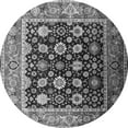 thumbnail image 1 of Ahgly Company Indoor Round Oriental Gray Traditional Area Rugs, 5' Round, 1 of 4