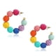 thumbnail image 1 of BR Pendientes de aro con bola de rafia Bohemia Beach: ligeros y elegantes, 1 of 5