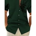 thumbnail image 4 of DYMADE Men Hawaiian Printed Short-sleeved Holiday Casual Shirt, 4 of 6