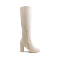 thumbnail image 2 of Botas Altas de Tacón Grueso para Mujer DREAM PAIRS Beige Talla 11, 2 of 8