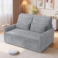 thumbnail image 5 of Noelse 3 in 1 Convertible Sofa Bed, Loveseat Sleeper Sofa Full Size Pull Out Couch for Living Room Bedroom Apartment, Gray, 5 of 11