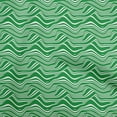 thumbnail image 1 of oneOone Tissu Polyester Spandex Vert Abstrait Rayé Matériel de Couture Imprimé Tissu au Mètre 56 Pouces de Large, 1 of 5