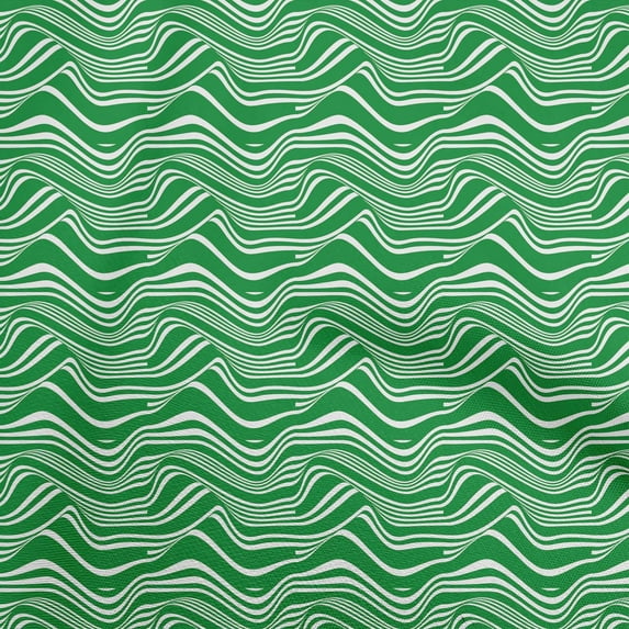oneOone Viscose Chiffon Green Fabric Abstract Stripe Sewing Material Print Fabric By The Yard 42 Inch Wide