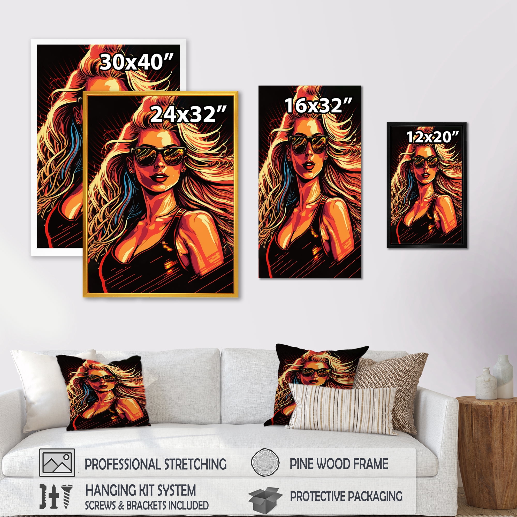 Designart Style Icon Portrait I Canvas Wall Art