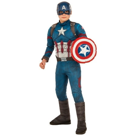 Deluxe Captain America Kids Costume - Large