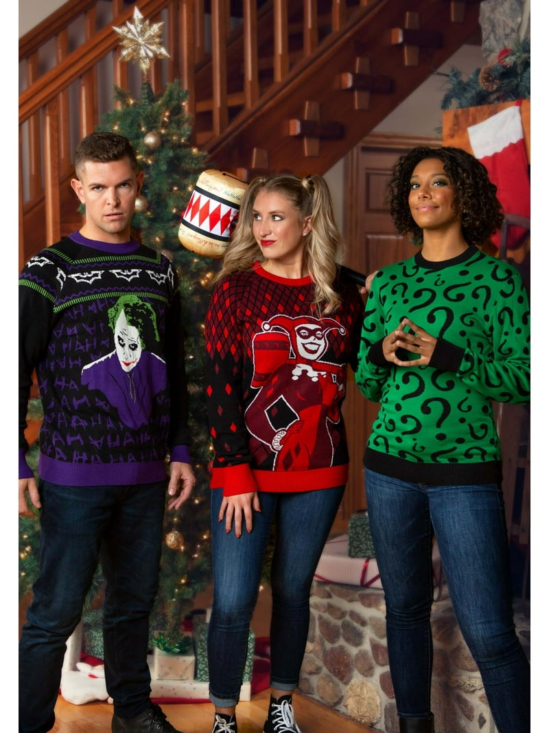 Adult Male Harley Quinn Hammer Time Ugly Christmas Sweater