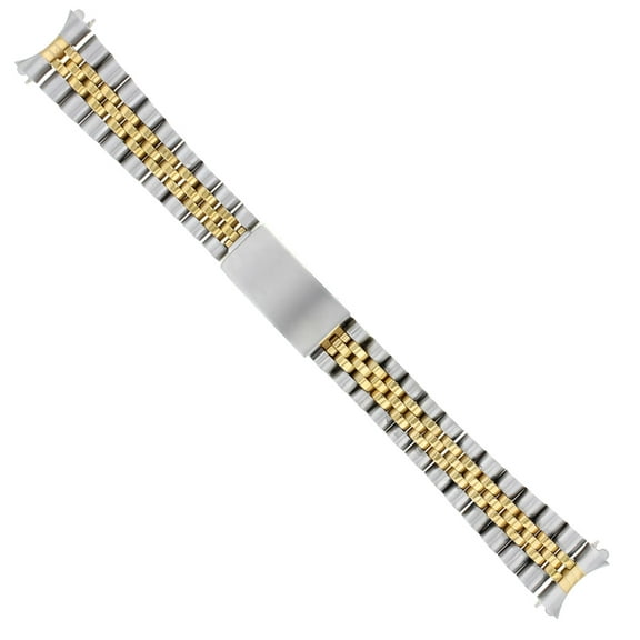 JUBILEE WATCH BAND BRACELET MIDSIZE FOR 31MM ROLEX 17MM LUGS GOLD/SS TWO TONE
