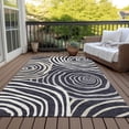 thumbnail image 6 of Addison Rugs Chantille Indoor/Outdoor Transitional Swirls Black Washable Rectangle Rug, 3' x 5', 6 of 6