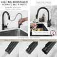 thumbnail image 4 of Stylish Modena 14 ⅛" Matte Black Pull-Down Dual Funtion Water Filter Faucet K-131NR, 4 of 14