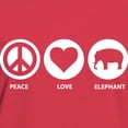 thumbnail image 3 of CafePress - Peace Love Elephant Women's Dark T Shirt - Women's Traditional Fit Dark T-Shirt, 3 of 4