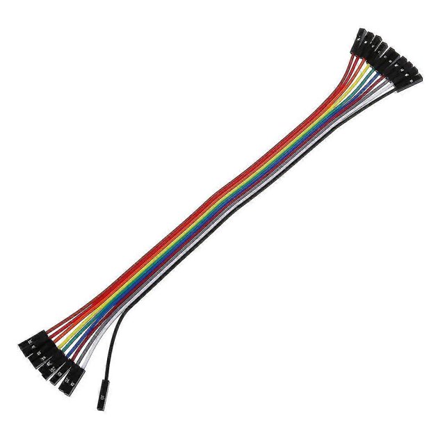 10pcs 20cm Female To Female 1 Pin Plug Jumper Cable Wires Multicolor