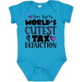 thumbnail image 3 of Inktastic I'm the Worlds Cutest Tax Deduction Pink Hearts Boys or Girls Baby Bodysuit, 3 of 5