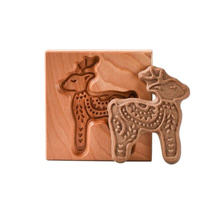 

Wooden Cookie Mold Creative Animal Bird Rabbit Cookie Mold 3D Wood Carved Embossing for Kitchen Bisc