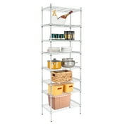 Ktaxon 8-Tier Wire Shelving Unit, Steel Storage Rack for Office Kitchen 23.6 W x 14 D x 71 H, Silver