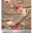 thumbnail image 1 of Soimoi Cotton Cambric Fabric Check,Leaves & Begonia Floral Print Fabric by Yard 42 Inch Wide, 1 of 1