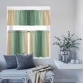 thumbnail image 6 of 3 Piece Kitchen Curtains and Valances Set Sage Green Yellow Ombre Cafe Curtains 36 Inch Length Farmhouse Modern Gradient Art Valance & Tier Curtain for Living Room Bedroom Window 54"x18"+27"x36"*2, 6 of 6