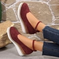 thumbnail image 4 of Womens Sandals Baeitkot Women's Fashion Casual Summer Style Solid Color Thick Bottom Wedge Shoes, 4 of 9