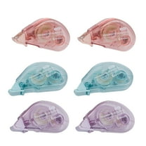 6Pcs Repositionable Adhesive Tape Runner 6mmX6M Adhesive Roller For Craft Scrapbooking Card Making Clear Adhesive Roller