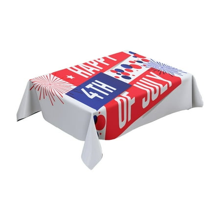 

Table Cloth Independence Day Coffee Table Holiday Decoration Cloth Cotton Linen 70x70cm