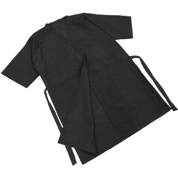 LEDMOMO Haircut Robe Smocks Hair Client Anti-static Kimono Style for Men Women Black 1Pcs