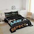 thumbnail image 3 of Erosebridal Baseball Bedding ToddlerComforter Set for Teens, Softball Print Down Comforter, Retro Sports Decor, Reversible, 3 of 8