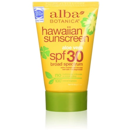 Herbal Aloe Sunscreen - Alba Botanica Hawaiian Sunscreen Aloe Vera SPF 30