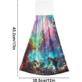 thumbnail image 3 of SKYSONIC 2 PCS 12"x17" Hand Towels for Kitchen Galaxy Stars Nebula Bathroom Hand Towels Kitchen Towels with Hanging Loop, Hanging Tie Towels, 3 of 6