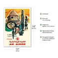 thumbnail image 2 of Africa - Crossroads of History (L’Afrique par…Carrefour de l’Histoire) - Air Algérie Airline - Vintage Airline Travel Poster c.1950s - Master Art Print (Unframed) 13in x 19in, 2 of 4
