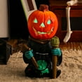 thumbnail image 6 of YIKA Halloween Decoration Halloween LED Lights Pumpkin Riders Tabletop Ornament Decoration Glowing Small Pumpkin Head Ghost Resin Yard Decoration Halloween Ornaments, 6 of 6