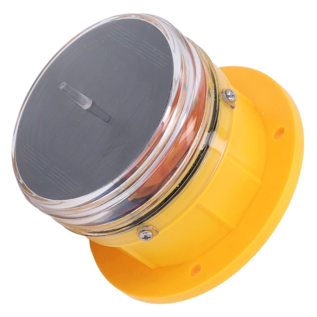 Luz De Baliza Solar, Lámpara Lateral De Barco Solar LED Amarilla De Resistencia Al Impacto Para Construcción De Torre De Puente