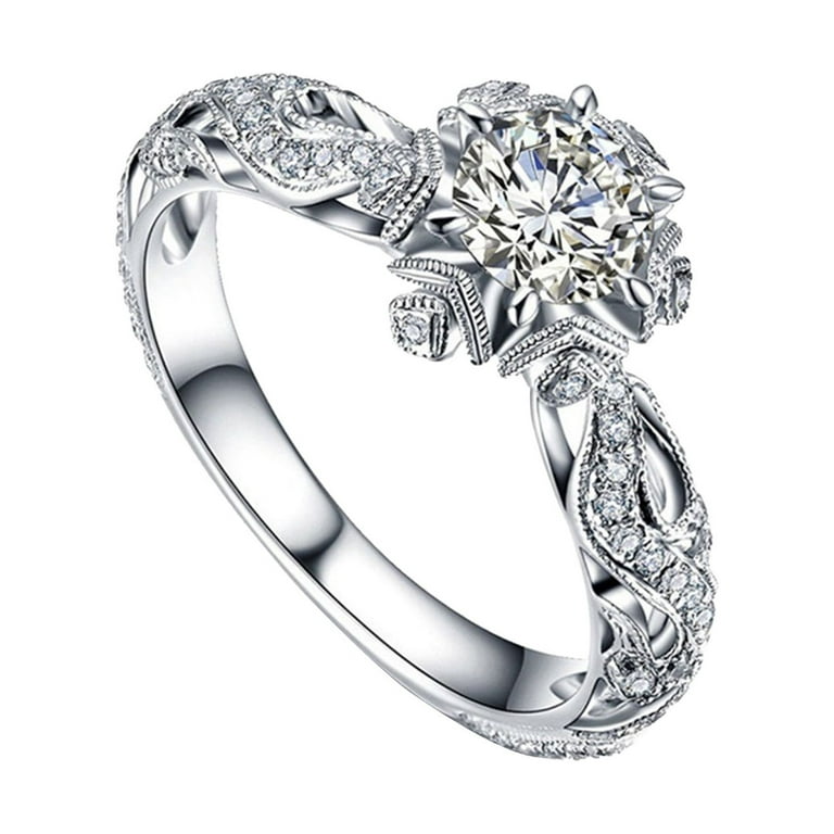 VOSS Beautiful Wedding Diamond Vintage Engagement Ring Womens
