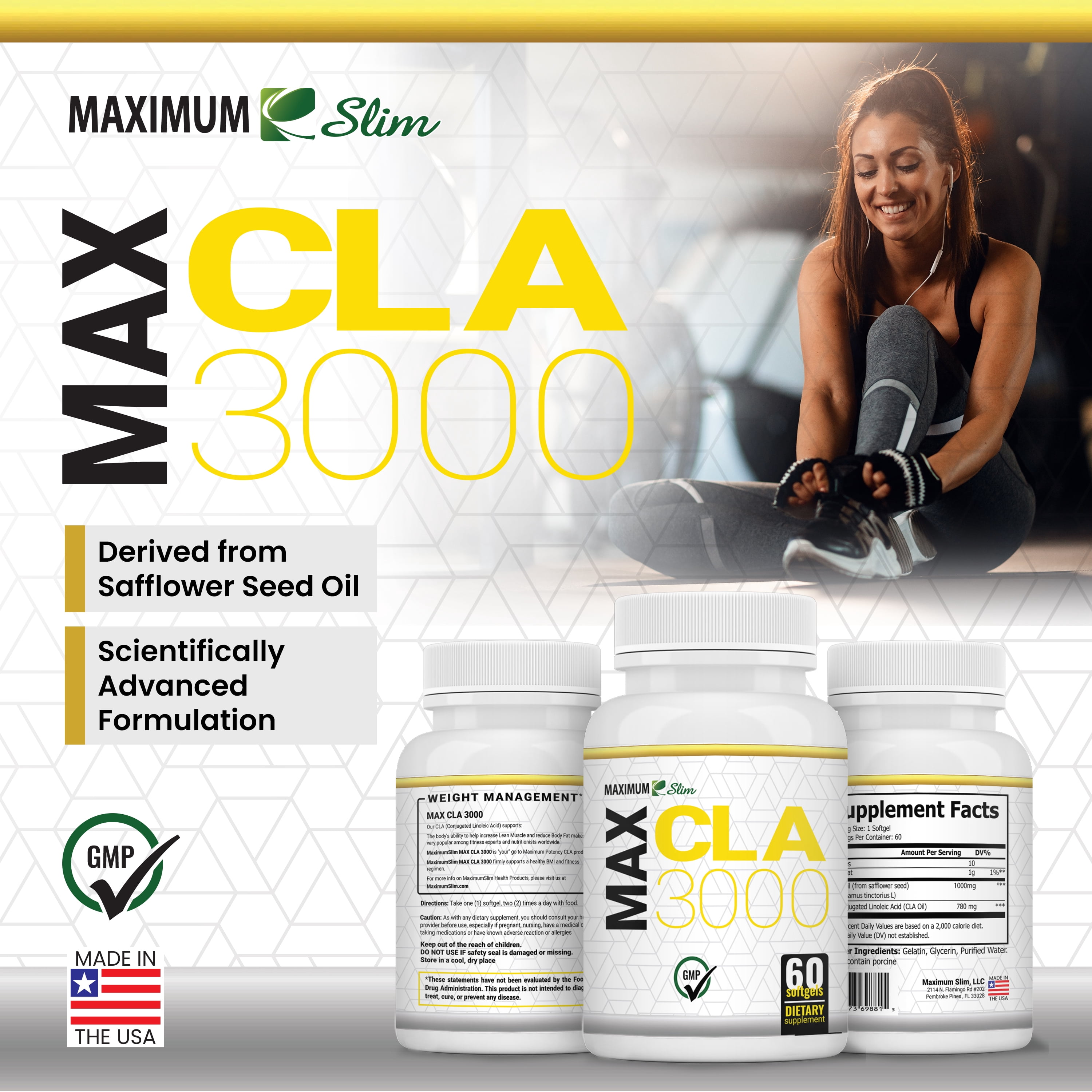 Maximum Slim CLA 3000 Natural Weight Management, 90 Count