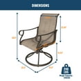 thumbnail image 2 of Boyel Living Outdoor Dining Chairs, Swivel Textilene Metal Outdoor Patio Dining Chair in Light Taupe(Set of 2), 2 of 8