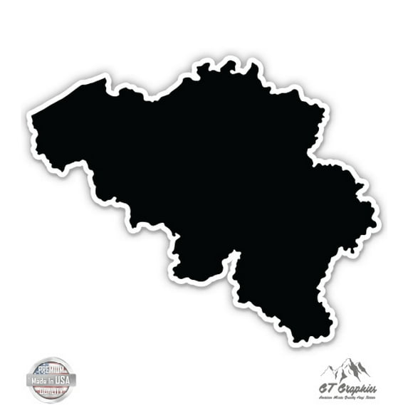 Belgium - 8" Vinyl Sticker - For Car Laptop I-Pad - Waterproof Decal