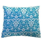SheetWorld Crib Toddler Pillow Case, 100% Cotton Woven, Turquoise Damask , 13 x 17