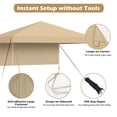 thumbnail image 5 of Yescom 6x4Ft Canopy Replacement Top Gazebo Cover with Half Sun Wall for Core Equipment 40146 Pop Up Outdoor BBQ Beige, 5 of 9